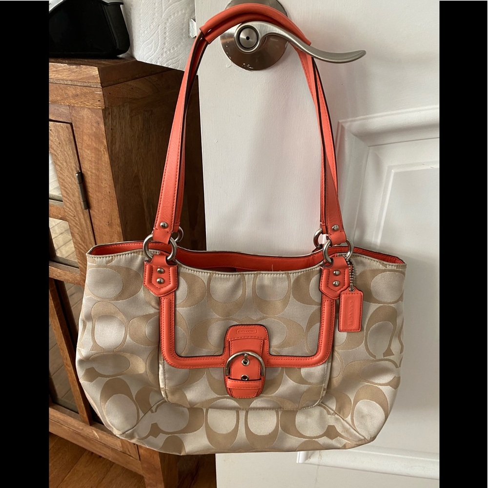Authentic Coach bag tan coral F25294 - Picture 1 of 11